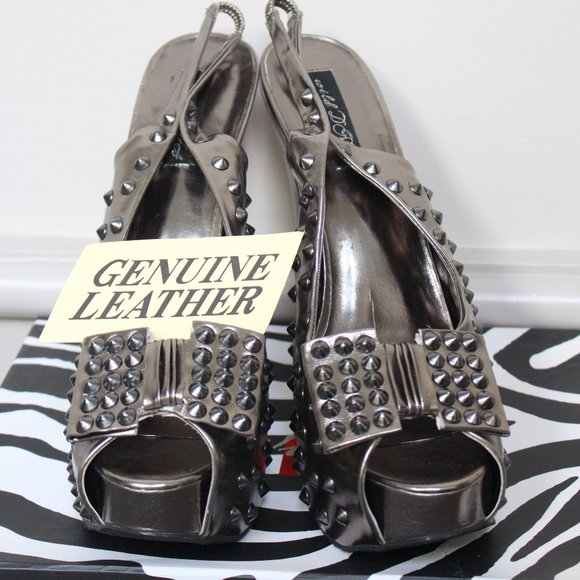 Wild DNA - Pewter Platform Heels - Picture 1 of 7